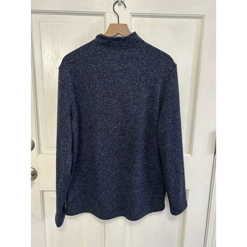 Grove & Hollow Long Sleeve Blue Quarter Zip Sweater Men's Size XL